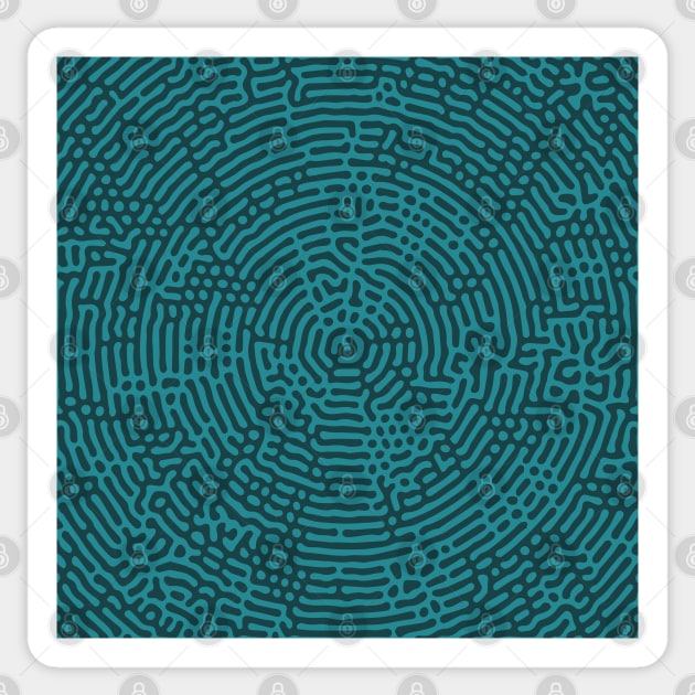 Radial Turing Pattern (Green) Sticker by John Uttley